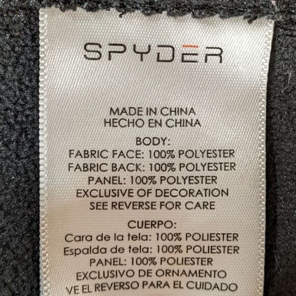 SPYDER Kids Unisex Black & Red Textured Full Zip Jacket Size S 7/8 - Picture 8 of 9